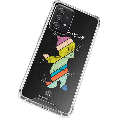 Looney Tunes Porky Pig Sliced Juxtapose Galaxy A72 5G Clear Case